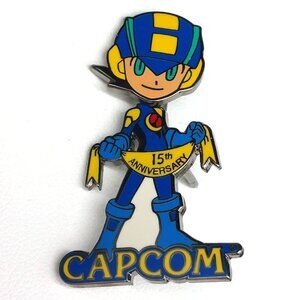 Capcom Mega Man 15th Anniversary Bobblehead Enamel Pin PD Hallmark Double Post